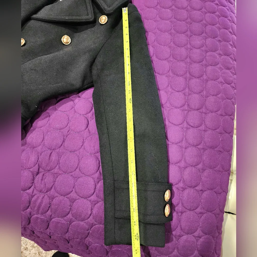 NWT Express Faux Wool Novelty Button Fitted Coat Size XL - Picture 11 of 16